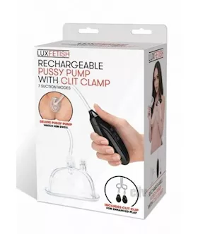 Lux F Rechargeable Pussy Pump wClit Clamp