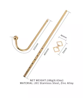 Lockink Adjustable Golden Anal Hook Plug