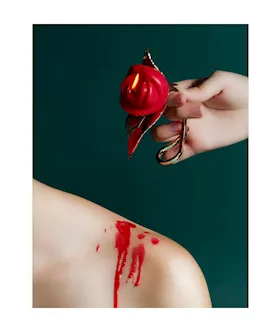 Yeahwow Flaming Rose Drip Candle Set