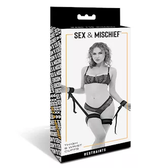 Sex And Mischief Brat Thigh And Wrist Cuffs