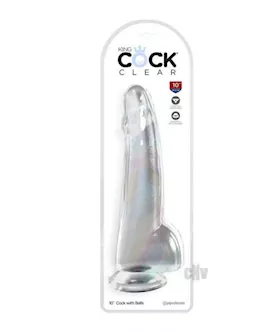 King Cock Clear 10 Cock with Balls