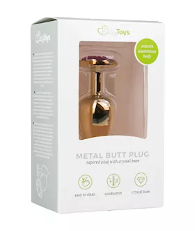 Easytoys Small Jewelled With Gold Finish Butt Plug