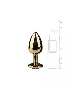 Easytoys Small Jewelled With Gold Finish Butt Plug