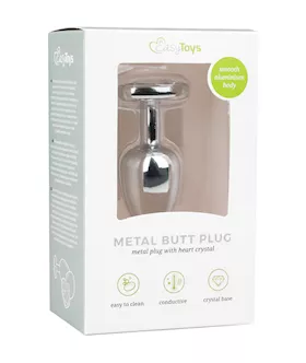 Easytoys Small Heart-shaped Jewelled Butt Plug