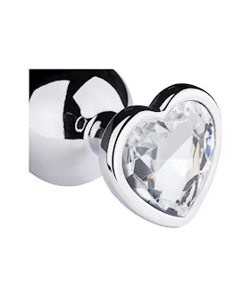 Easytoys Medium Heart-shaped Jewelled Butt Plug