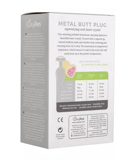 Easytoys Medium Heart-shaped Jewelled Butt Plug