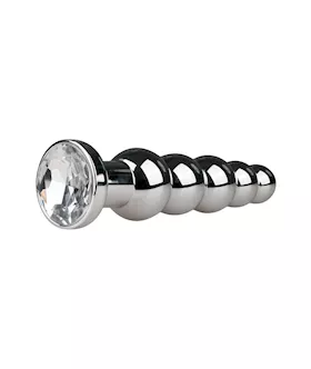 EasyToys Ribbed Jewelled Butt Plug