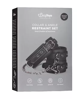 Easytoys Leather Collar With Anklecuff