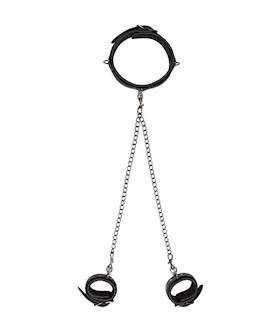 Easytoys Leather Collar With Anklecuff
