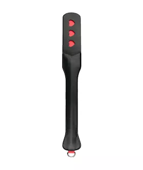 EasyToys Hearts Leather Spanking Paddle