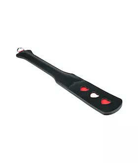 Easytoys Hearts Leather Spanking Paddle