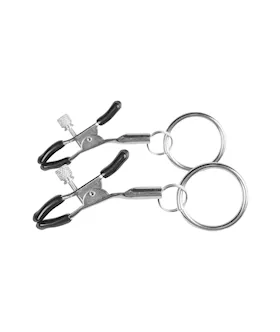 EasyToys Metal Nipple Clamps With Ring