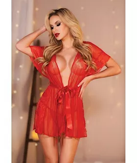 Allure Leah Lace  Mesh Open Side Cover Up