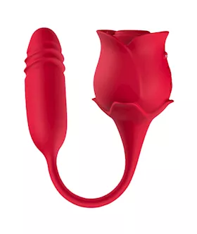 Amore Frisky Flower with Thrusting Tail Rose Suction Vibe