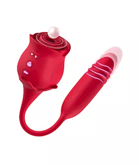 Amore Frisky Flower With Thrusting Tail Rose Suction Vibe