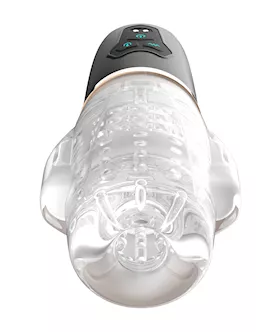 Crystal Glow Sucking And Vibrating Masturbator