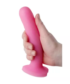 Nood Colours Dual Density Dildo With Heart Shaped Base