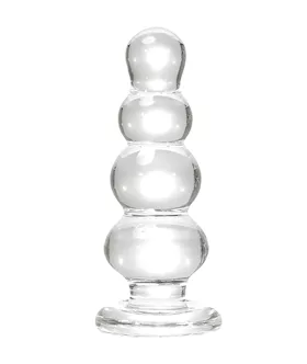 Lucent Beaded Glass Butt Plug