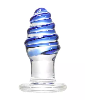 Lucent Swirling Glass Butt Plug
