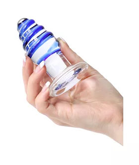 Lucent Swirling Glass Butt Plug
