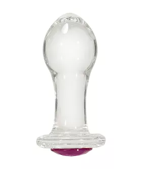 Lucent Jewelled Glass Butt Plug