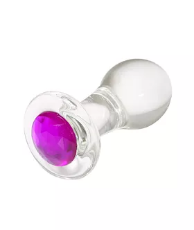 Lucent Jewelled Glass Butt Plug