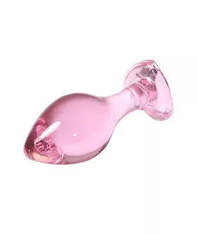 Lucent Heart Jewelled Glass Butt Plug