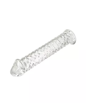 Lucent Wavy Giant Glass Dildo