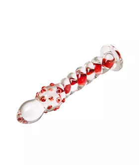 Lucent Entwined Glass Dildo