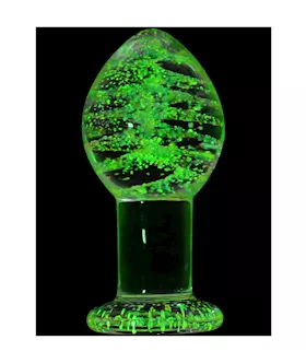 Lucent Glow In The Dark Globe Glass Butt Plug