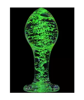Lucent Glow In The Dark Globe Glass Butt Plug