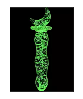 Lucent Glow In The Dark Crescent Glass Massager