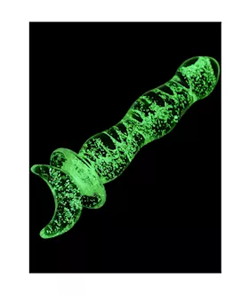 Lucent Glow In The Dark Crescent Glass Massager