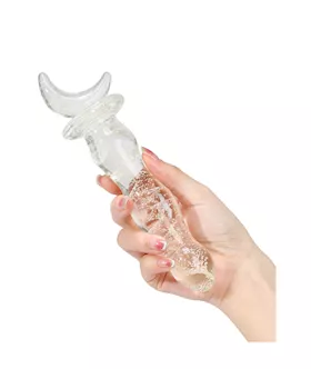 Lucent Glow In The Dark Crescent Glass Massager