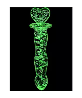 Lucent Glow In The Dark Heartfelt Glass Massager