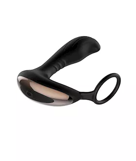 Brush Over It Remote Controlled Prostate Massager With Cock Ring