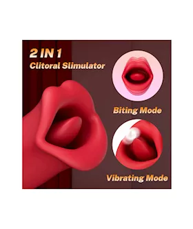 Ruby Lips Licking Tongue Vibrator