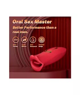 Ruby Lips Licking Tongue Vibrator