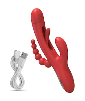 Double Penetration Rabbit Vibrator With Internal Arm
