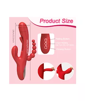 Double Penetration Rabbit Vibrator With Internal Arm