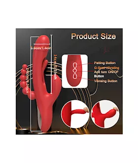 Double Penetration Rabbit Vibrator With Internal Arm