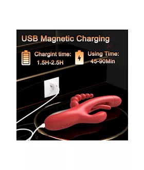 Double Penetration Rabbit Vibrator With Internal Arm