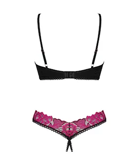 Obsessive Rosenty Bikini Crotchless Set