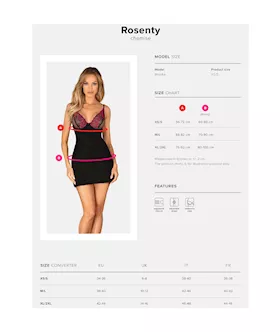 Obsessive Rosenty Chemise & Thong