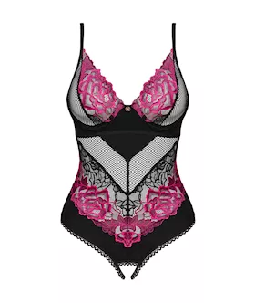 Obsessive Rosenty Crotchless Teddy