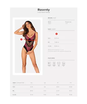 Obsessive Rosenty Crotchless Teddy