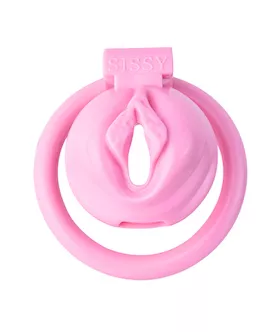 Sissy Faux Vulva Chastity Cage