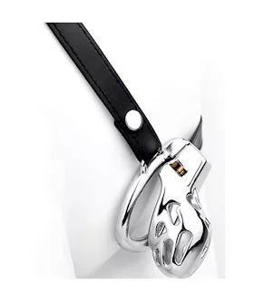 Containment Cell Stainless Steel Chastity Cage With Belt