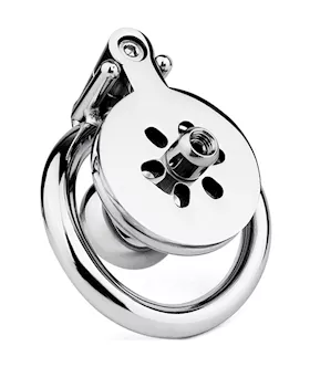 Button Hex Lock Inverted Chastity Cage