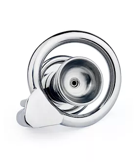 Button Hex Lock Inverted Chastity Cage